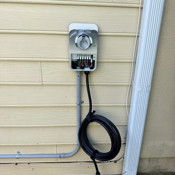 Outdoor EV Charger Wiring